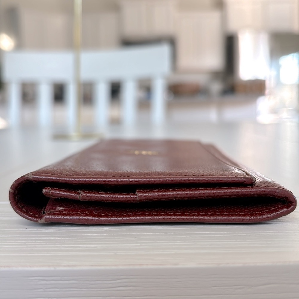 Yves Saint Laurent YSL Belle de Jour Red Leather Classic Large Clutch Wallet - Picture 12 of 17
